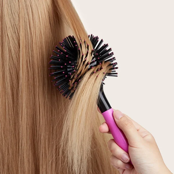 Curly Hair Brush 3D Round Detangling & Styling - Image 6