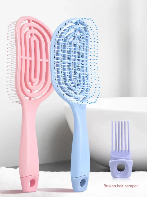 Curly Hair Brush - Portable Hollow Scalp Comb.