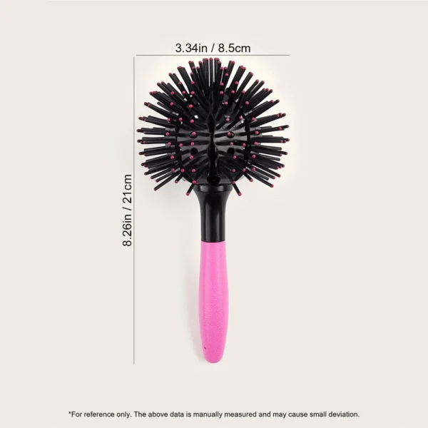 Curly Hair Brush 3D Round Detangling & Styling - Image 5