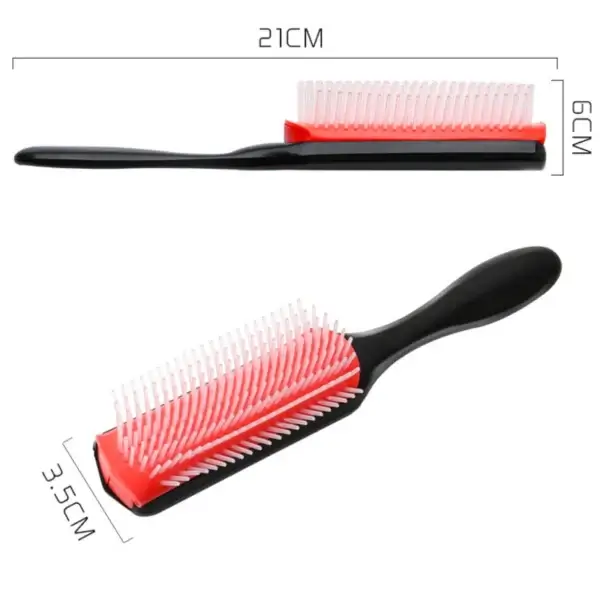 Curly Hair Brush 9-Rows Detangling & Scalp Massager - Image 2
