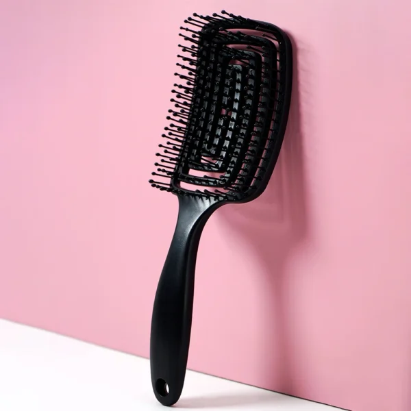 Curly Hair Brush - Black Square Scalp Massage Detangler