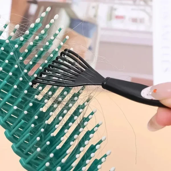 Curly Hair Brush Comb Cleaner Tool – Mini Plastic Claw - Image 6