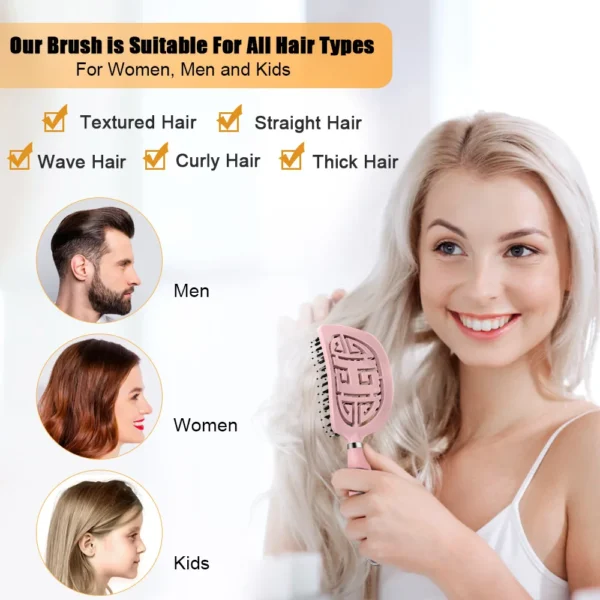 Curly Hair Brush Anti-Knot Scalp Massage Comb - Image 5