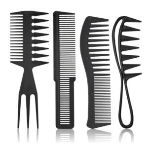 Curly Hair Brush Set – 2/3/4pcs Wide Tooth Comb