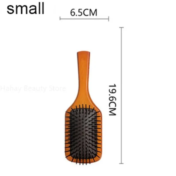 Curly Hair Brush – Wooden Anti-Static Detangle Comb - Image 3