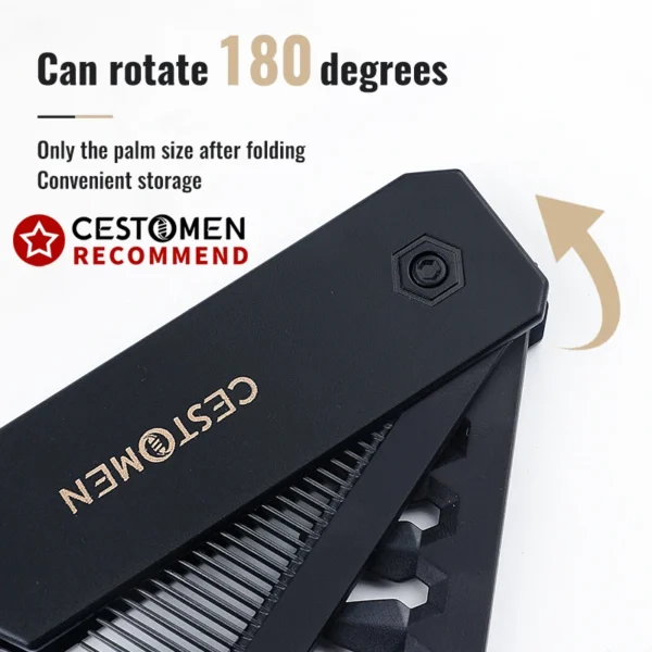 Curly Hair Brush - Portable Folding Comb for Men - Image 4