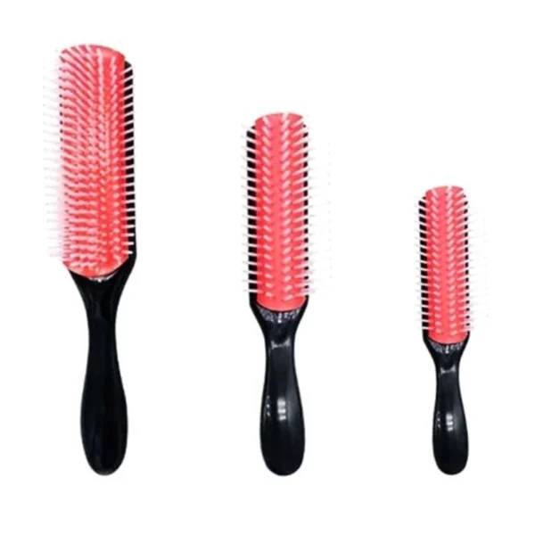 Curly Hair Brush: 9-Row Detangling Scalp Massager