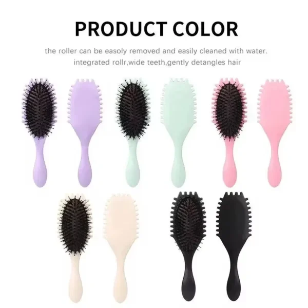 Curly Hair Brush Boar Bristle for Detangling Curls - Image 4