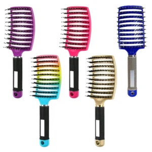 Curly Hair Brush - Nylon Bristle Wet Styling Comb.