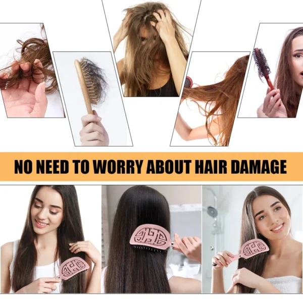 Curly Hair Brush Anti-Knot Scalp Massage Comb - Image 4