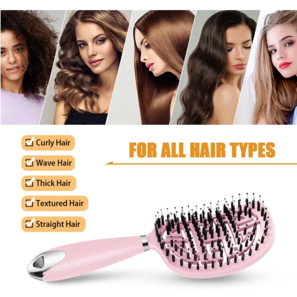 Curly Hair Brush Anti-Knot Scalp Massage Comb - Image 3