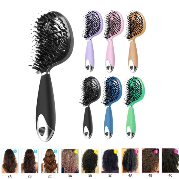 Curly Hair Brush Anti-Knot Scalp Massage Comb - Image 2