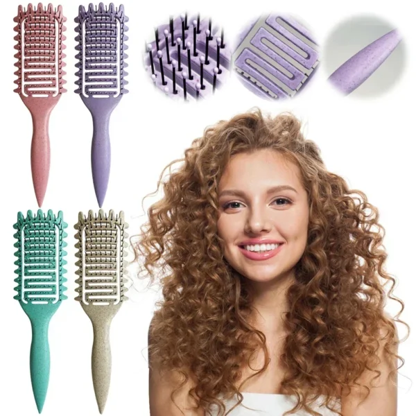 Curly Hair Brush - 3-in-1 Detangling and Defining