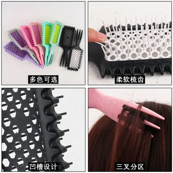 Curly Hair Brush 3-in-1 Detangling & Curl Enhancing - Image 6