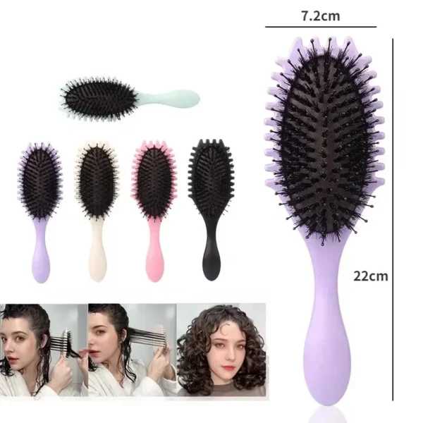 Curly Hair Brush Boar Bristle for Detangling Curls - Image 5