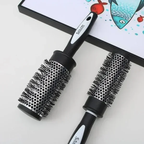 Curly Hair Brush - Nylon Bristles, Aluminum Barrel - Image 2