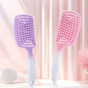 Curly Hair Brush Gradient Color Massage Comb