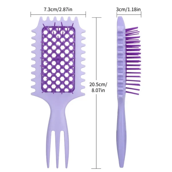 Curly Hair Brush 3-in-1 Detangling & Curl Enhancing - Image 2