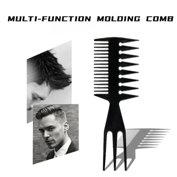 Curly Hair Brush - Big Teeth Fish Bone Design