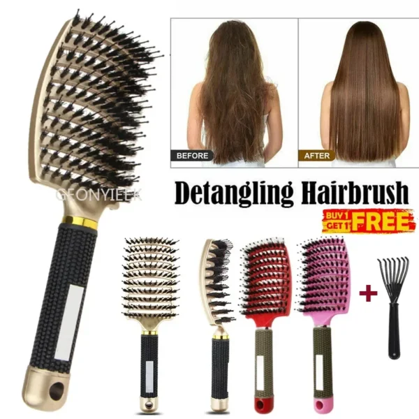 Curly Hair Brush - Scalp Massage Detangle Comb
