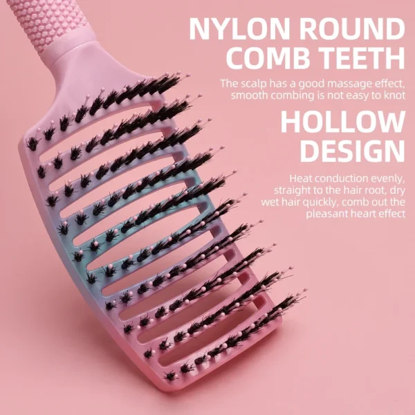 Curly Hair Brush - Nylon Scalp Massage Comb for Women - Image 3