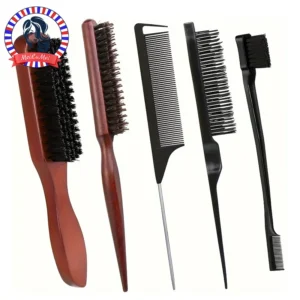 Curly Hair Brush Set – 4/5pcs Boar Bristle Styling