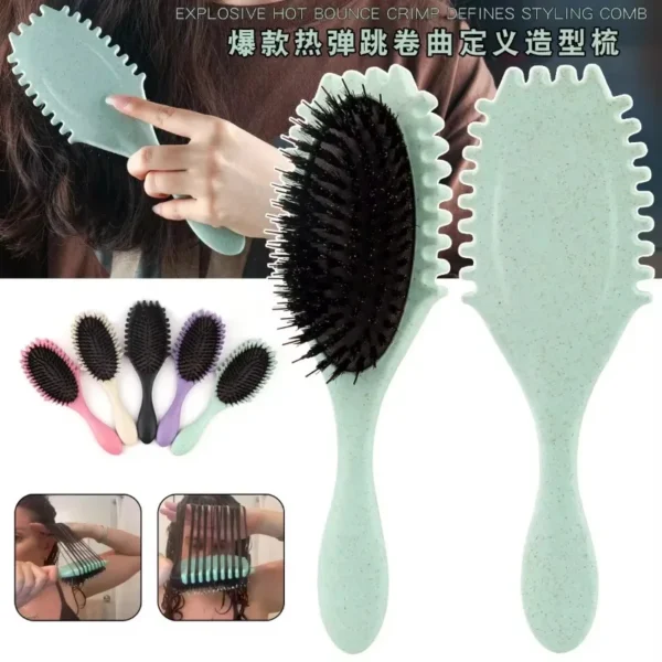 Curly Hair Brush Boar Bristle for Detangling Curls - Image 3