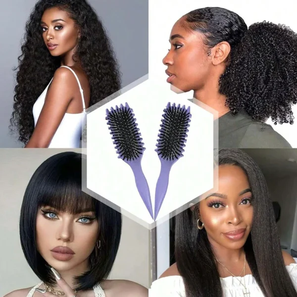 Curly Hair Brush for Combing and Shaping Curls - Image 2