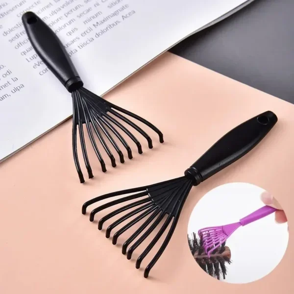 Curly Hair Brush Comb Cleaner Tool – Mini Plastic Claw - Image 4