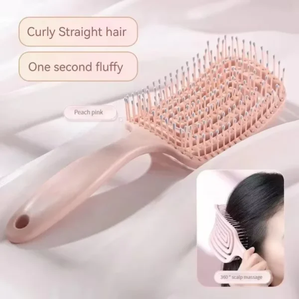 Curly Hair Brush Anti-Hair Loss Massage for All Hair Types - Image 3