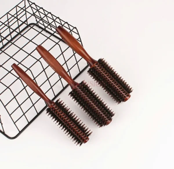 Curly Hair Brush with Wood Bristles and Inner Buckle - Image 2